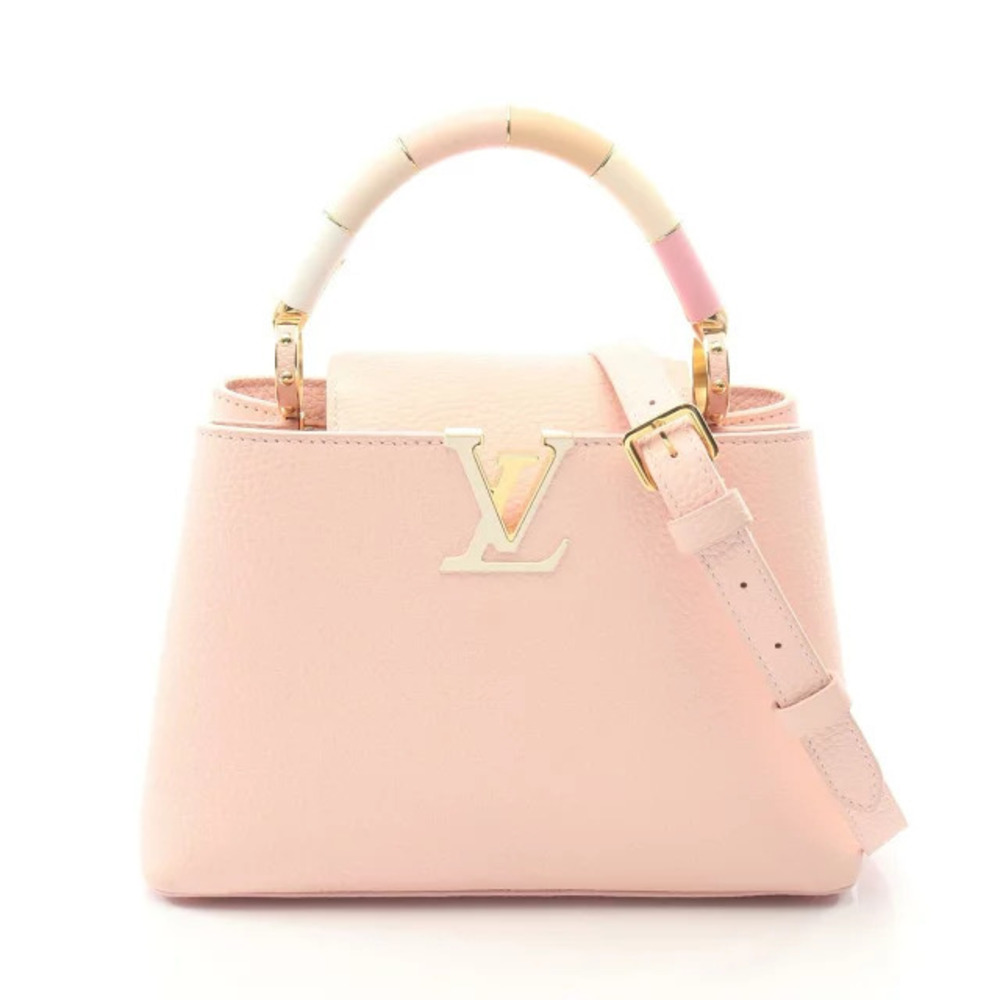 Louis Vuitton Capucines Handbag Leather Pink